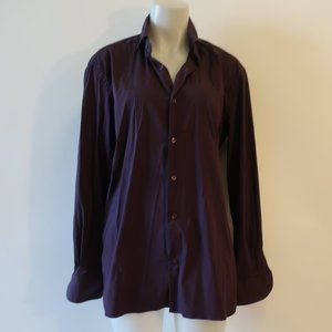 Mens Oriali Firenze Plum Purple Dress Shirt 16 1/2/ 42 *